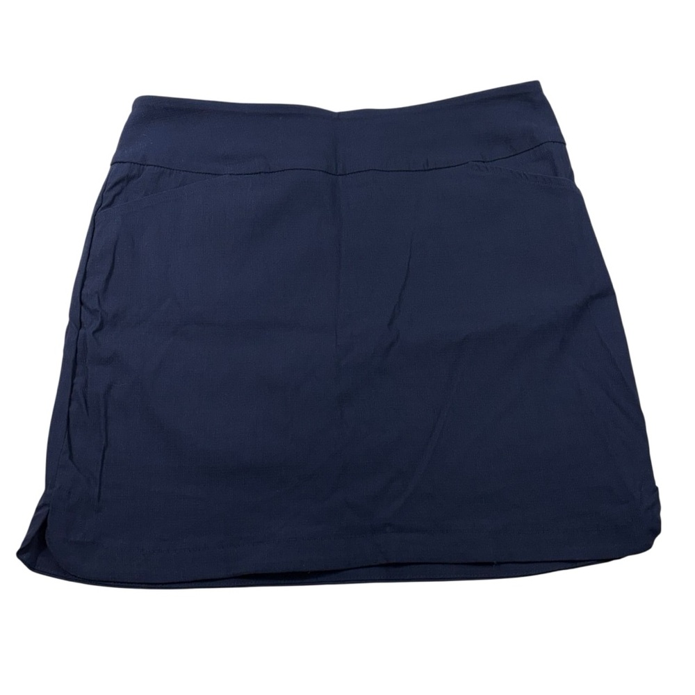 Jenna Rose Navy Blue Layered Athletic Short Skirt Skort Large L Modest Stretch